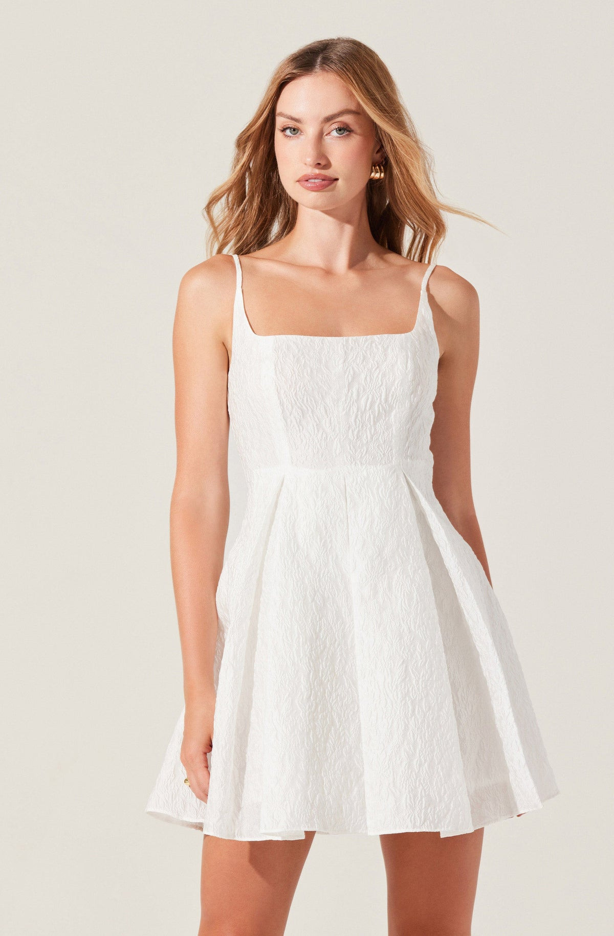 Ellie Jacquard Pleated Mini Dress | ASTR The Label (US)