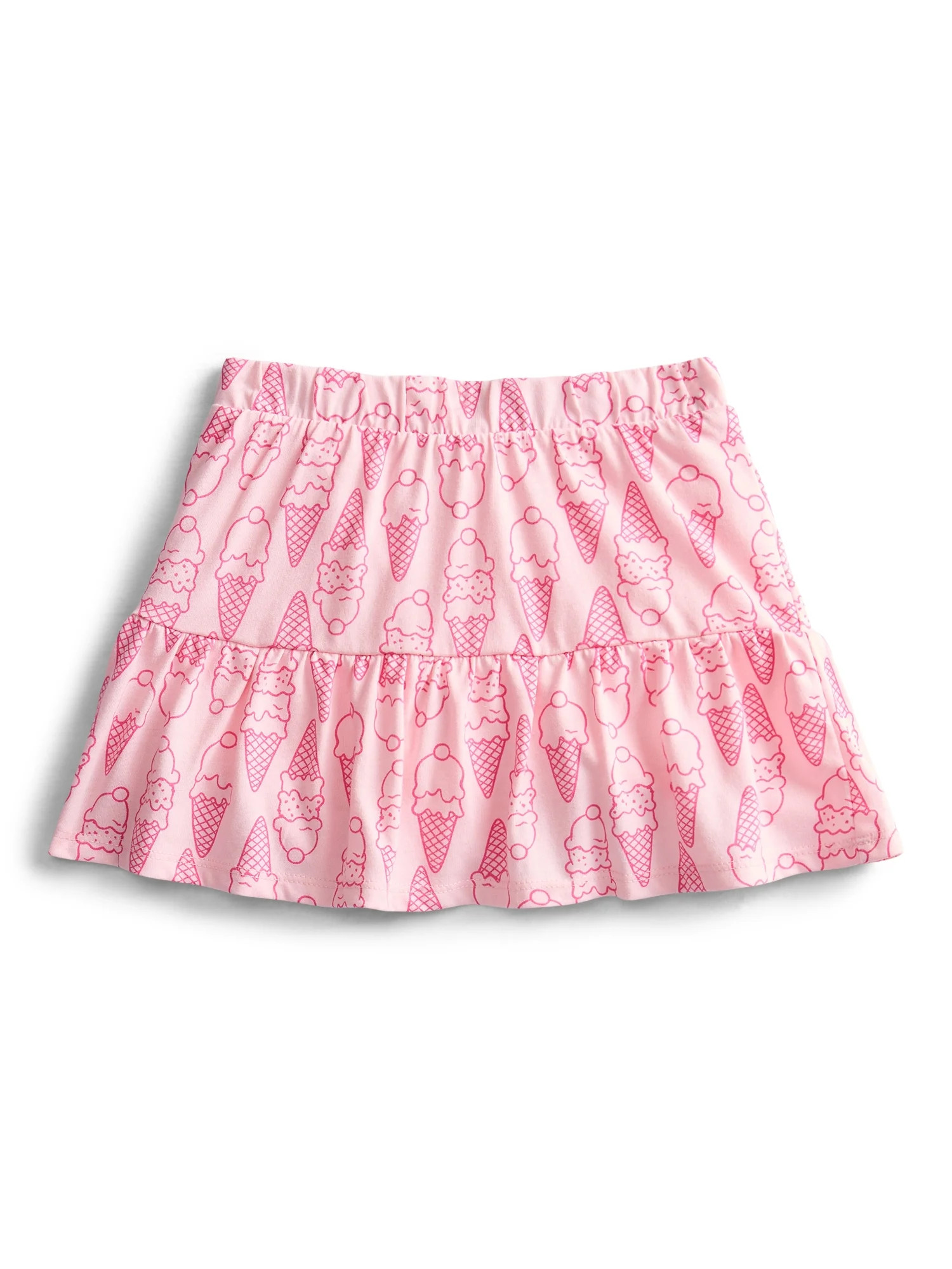 Wonder Nation Toddler Girls Tiered Ruffle Scooter Skirt, Sizes 18M-5T | Walmart (US)