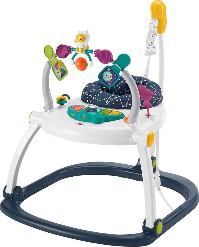 Fisher-Price Baby Bouncer SpaceSaver Jumperoo Activity Center with Lights Sounds and Folding Fram... | Amazon (CA)