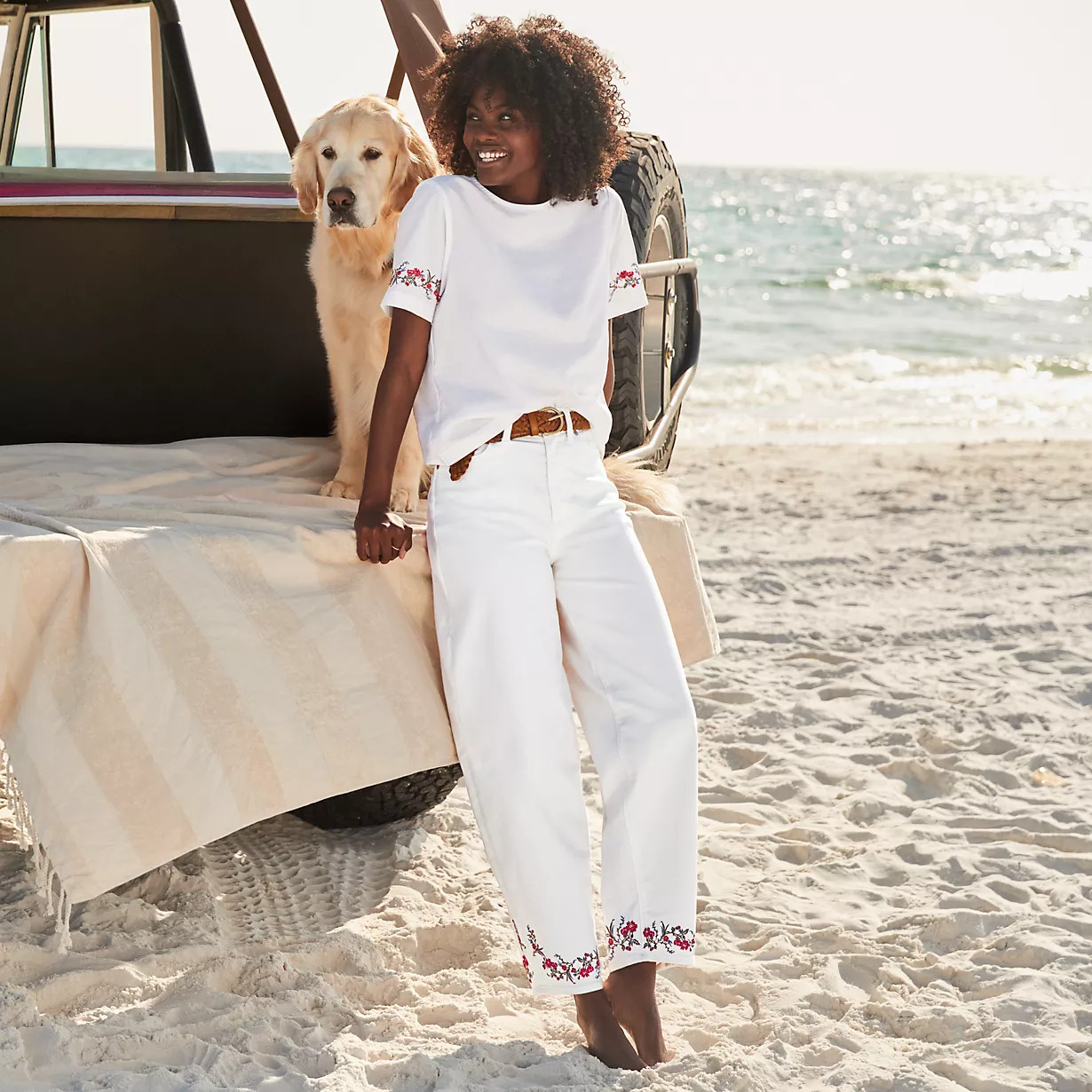 Women's Denim High Rise Barrel Leg Ankle Jeans | Lands' End (US)