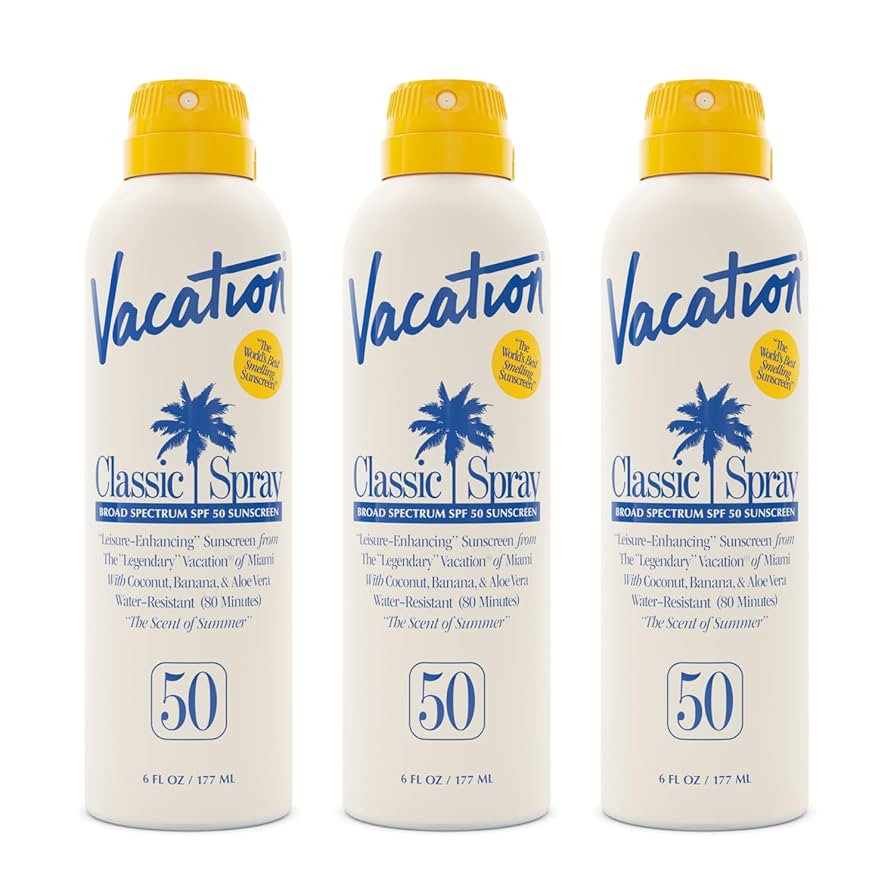 Vacation Classic Sunscreen Spray SPF 50, Water-Resistant, Lightweight, Transparent on All Skin To... | Amazon (US)
