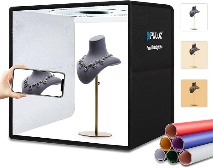 Portable Photo Studio Light Box, PULUZ 16"x16" Professional Dimmable Shooting Tent Kit with 144 L... | Amazon (US)