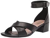 Clarks Caroleigh Rise Heeled Sandal, Black Leather, 8.5 Medium | Amazon (US)