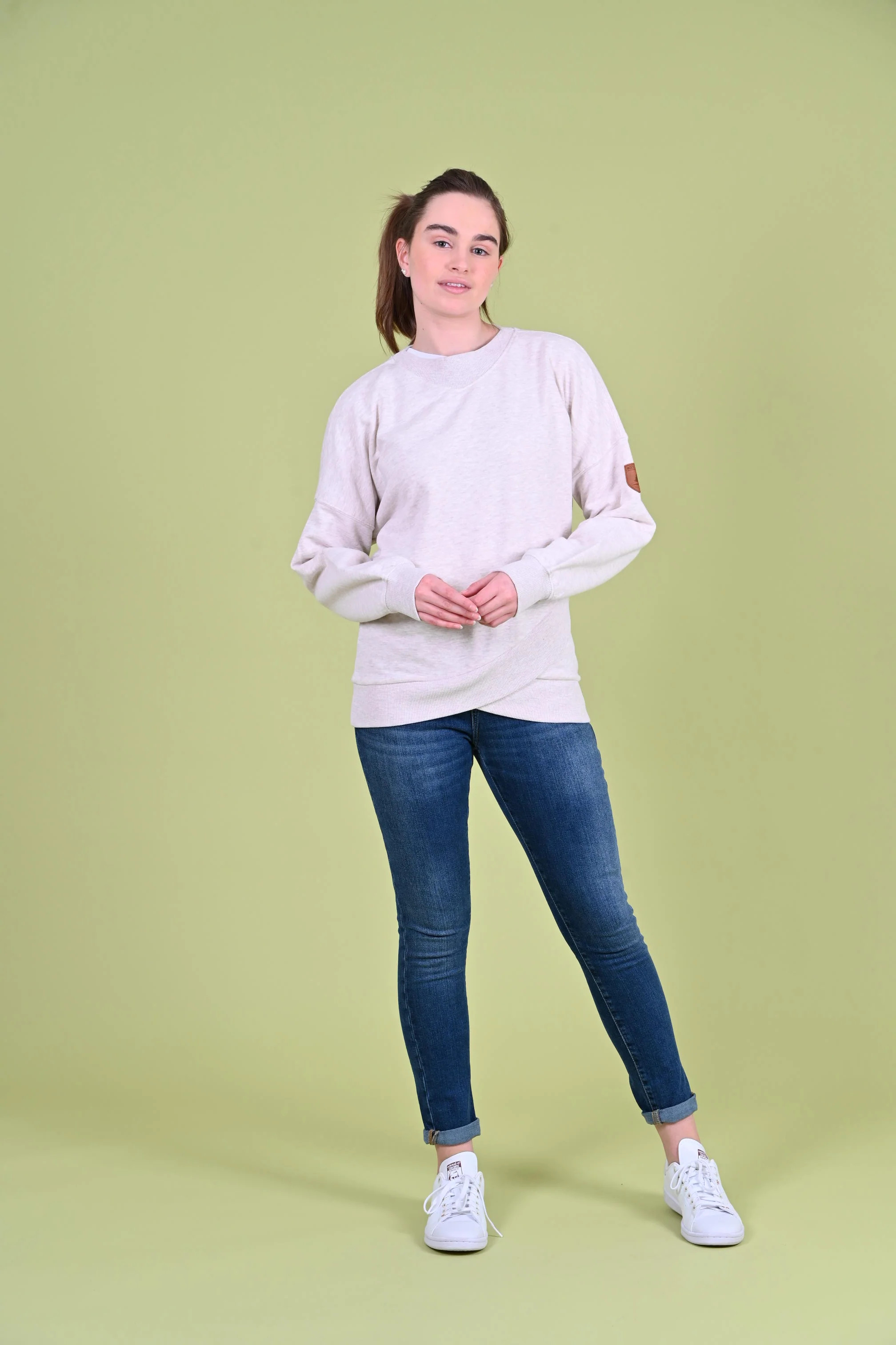 Winnie Tulip Sweatshirt Heather Oatmeal | Wanakome