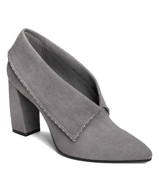 Aerosoles Women's Casual boots GREY - Gray Suede Wordsmith Bootie - Women | Zulily