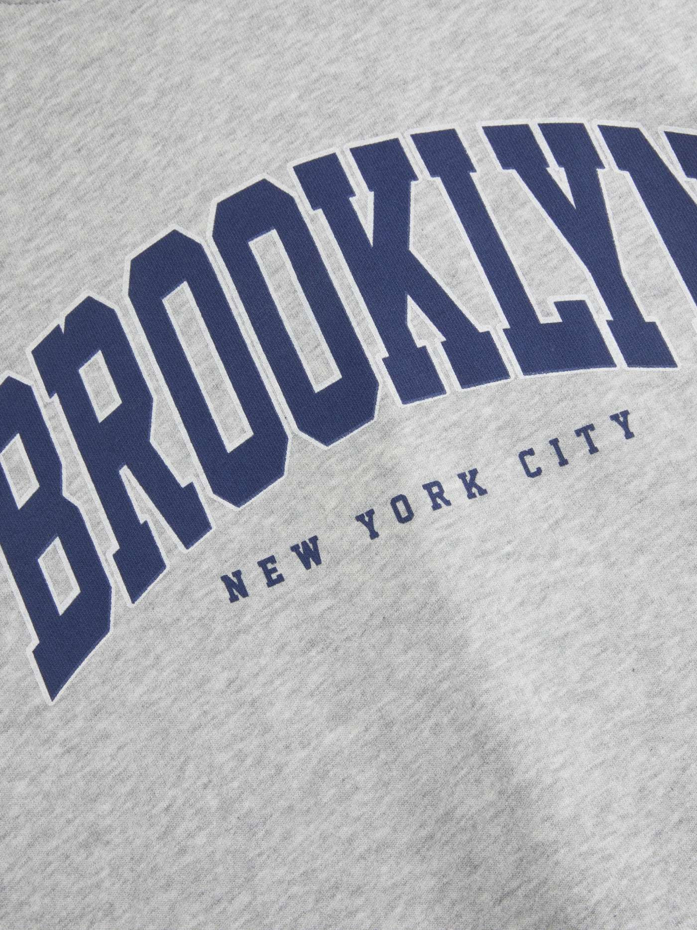 Knit Fabric Cotton-blend Brooklyn Graphic Oversized Sweatshirt For School Daily Casual | Cider