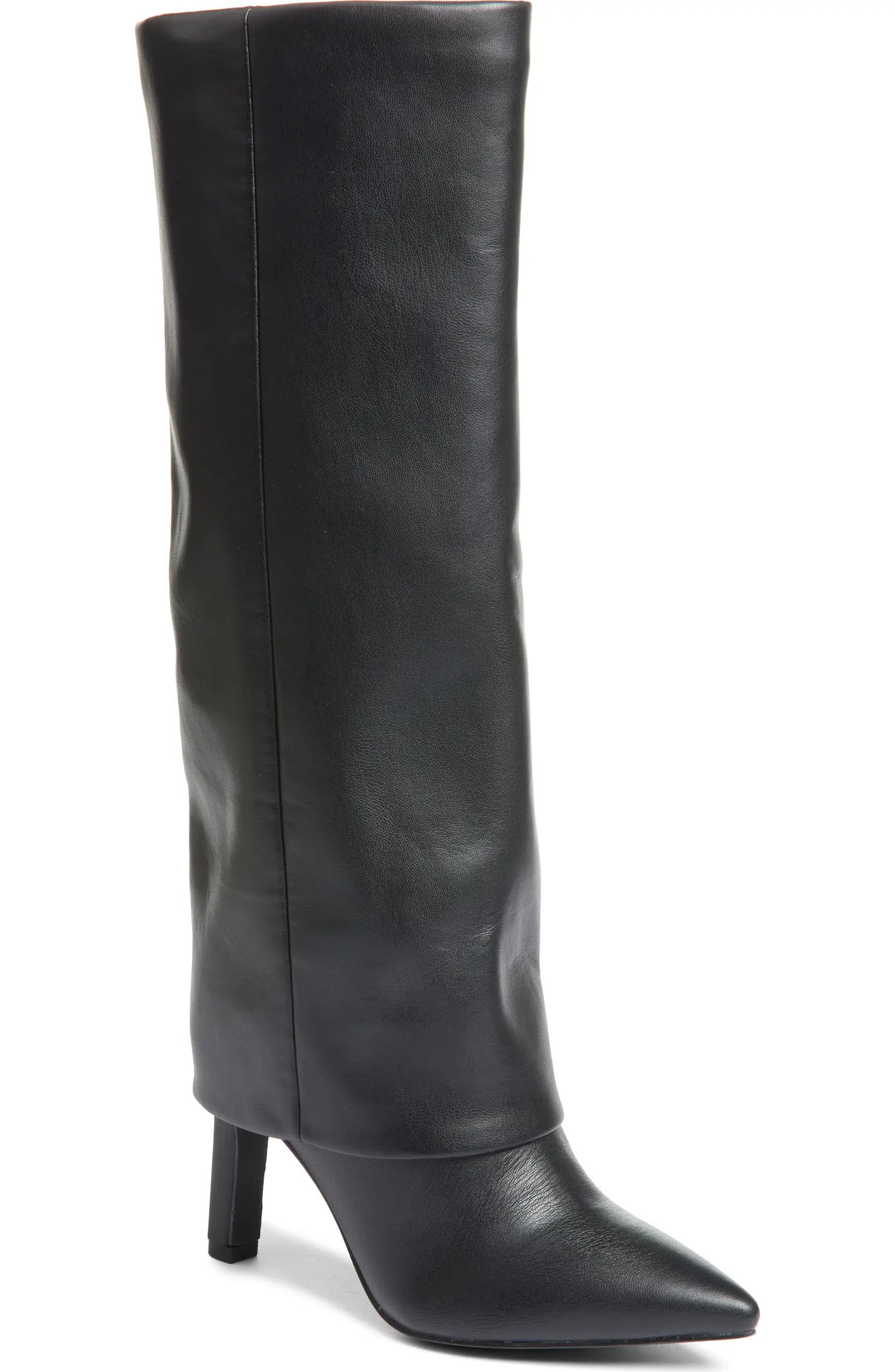 Fave Foldover Shaft Pointed Toe Knee High Boot (Women) | Nordstrom