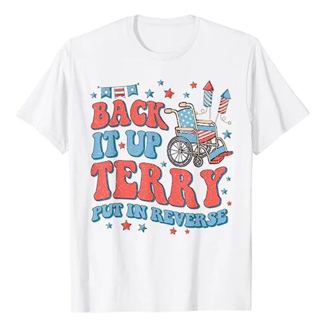 Camiseta Groovy Back Up Terry Put It In Reverse Firework 4 de julio, camiseta del Día de la inde... | AliExpress (US)