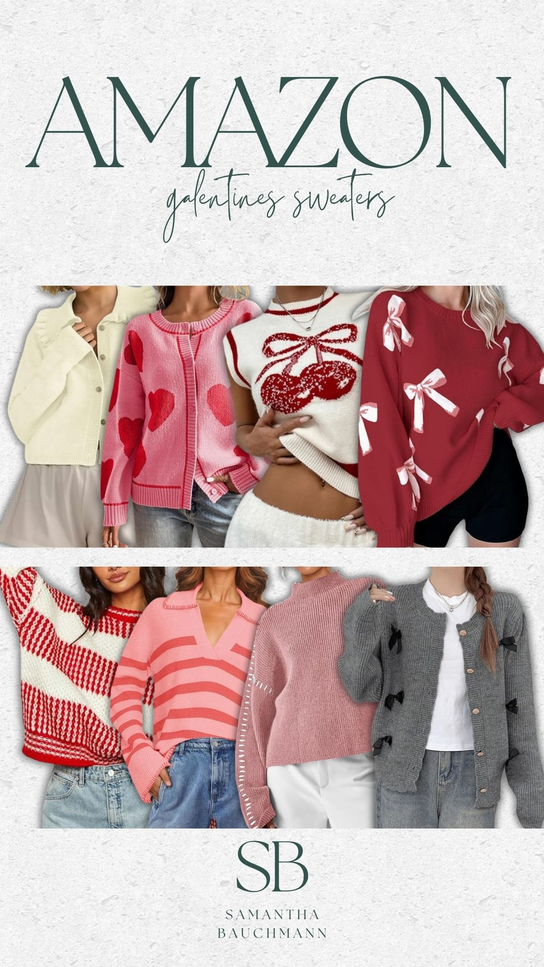 Amazon galentines day sweaters💘

amazon, galentines day, amazon valentines day sweater, sweater, cherry sweater, bow sweater, cardigan, affordable sweaters, tall girl friendly fashion, mom of 4, boy mom, nashville mom, Samantha Bauchmann 

 #LTKSeasonal #LTKFindsUnder50 #LTKFindsUnder100