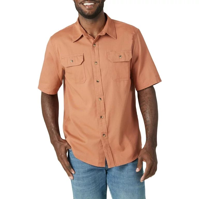 Wrangler Men's Short Sleeve Woven Shirts, Sizes S-5XL | Walmart (US)
