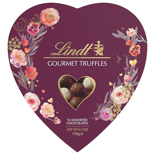 Lindt Valentine's Gourmet Truffles Assorted Chocolate Candy Heart, 6.7 oz. | Amazon (US)