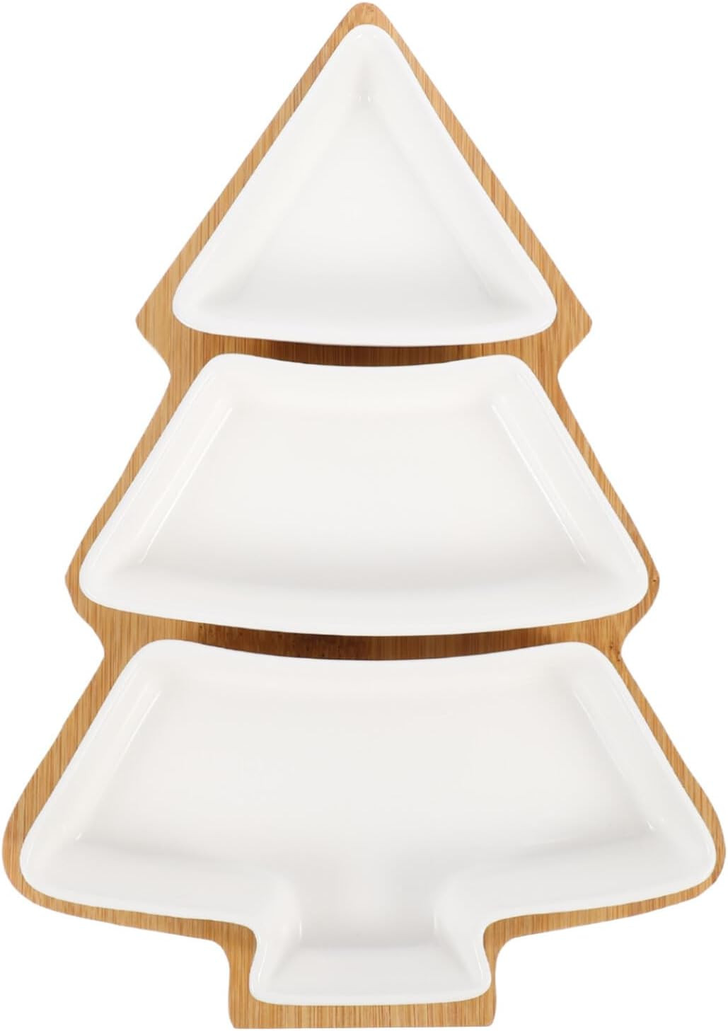 Angoily Christmas Tree Shaped Platter Ceramic Christmas Serving Tray Dishes for Entertaining, Foo... | Amazon (US)