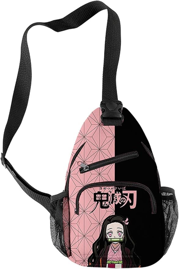 HANDAFA Unisex Single Shoulder Bag Anime Cosplay Sling Backpack Nezuko Print Daypack(Nezuko) | Amazon (US)
