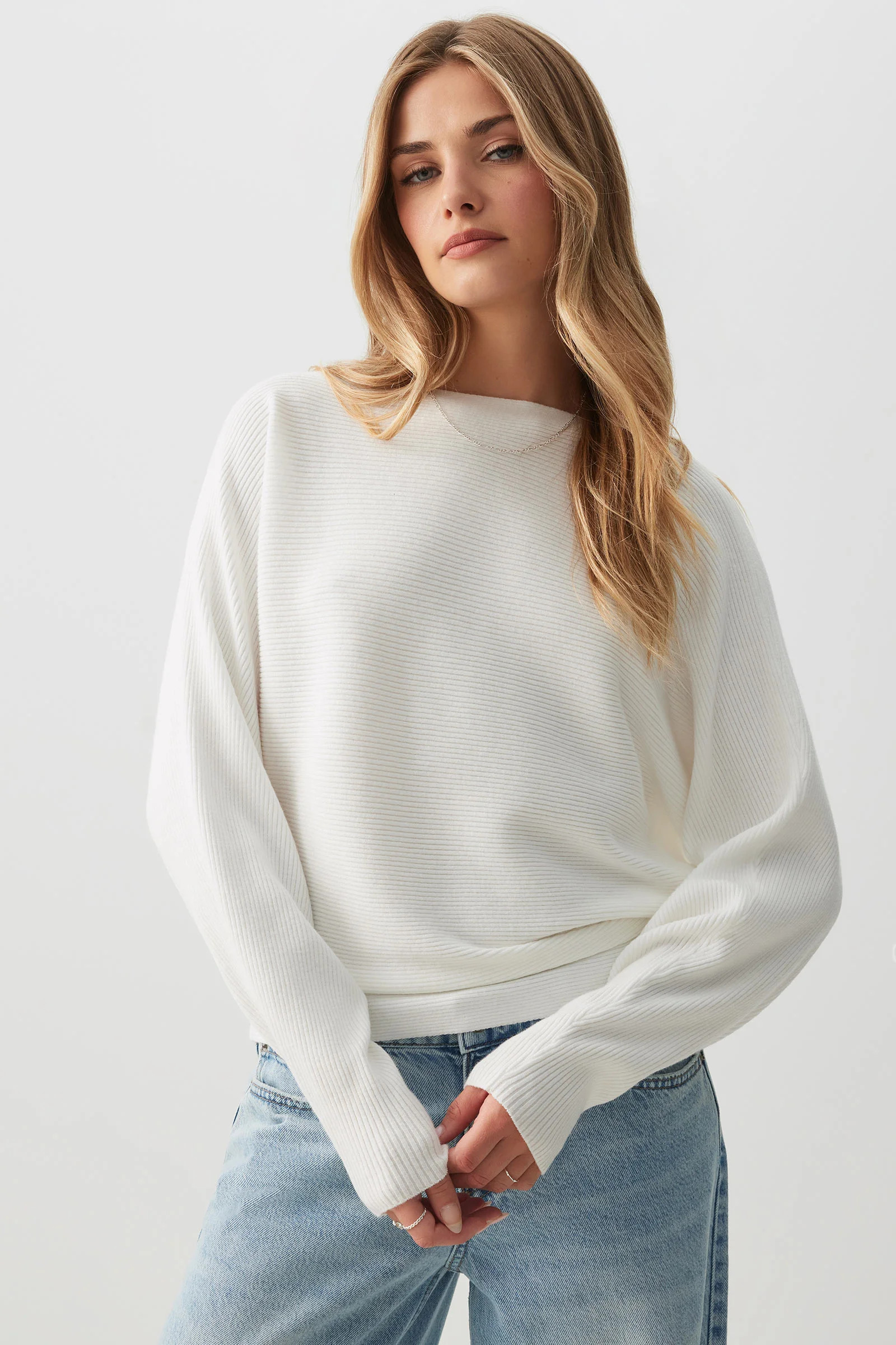 Horizontal Rib Dolman Sweater | Ardene