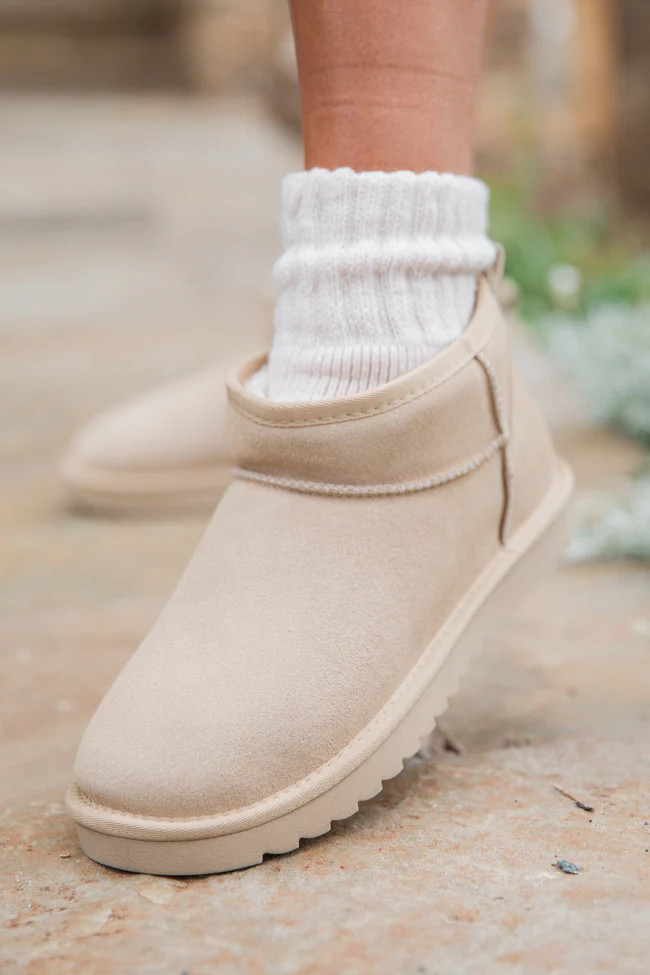 Georgia Light Beige Mini Boot DOORBUSTER | Pink Lily