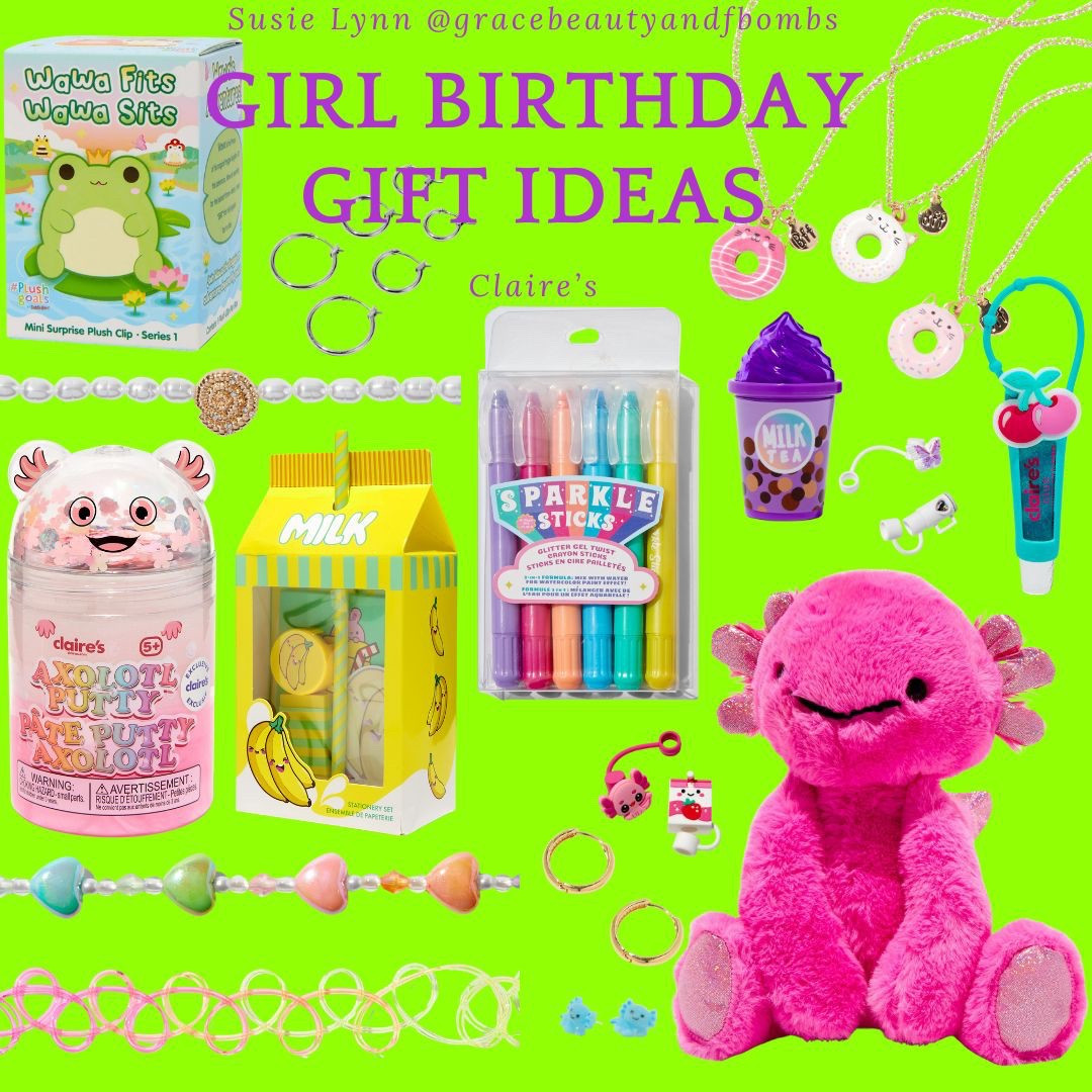 Girl Birthday Gifts from @claires! And today you can use code VIP40 for 40% off EVERYTHING!!!

#claires #girlbirtgdaygifts #girlbirthdaygiftideas #axolotlgifts #kidsjewelry #bdaygiftideas 

#LTKSaleAlert #LTKKids #LTKGiftGuide