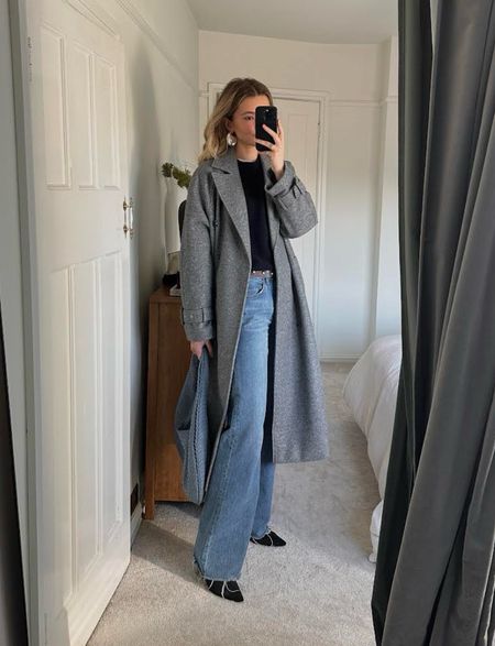 Reiss, H&m, & other stories, Cotton on, Anine bing, Asos, All saints, transitional outfit, transitional style, winter outfit, winter fashion, wide leg jeans, baggy jeans, navy blue jumper, wool jumper, grey coat, wool coat, suede flats, pointed toe shoes, winter outfit ideas, style inspiration 

#LTKSeasonal #LTKeurope #LTKstyletip