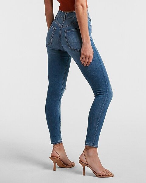 High Waisted Supersoft Raw Hem Skinny Jeans$58.80 marked down from $98.00$98.00 $58.80Price Refle... | Express