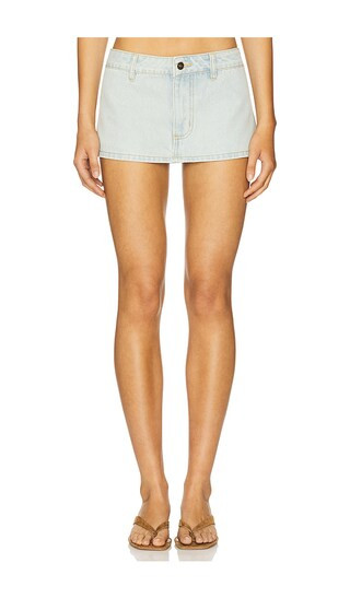 Rhode Mini Skirt in Light Denim | Revolve Clothing (Global)
