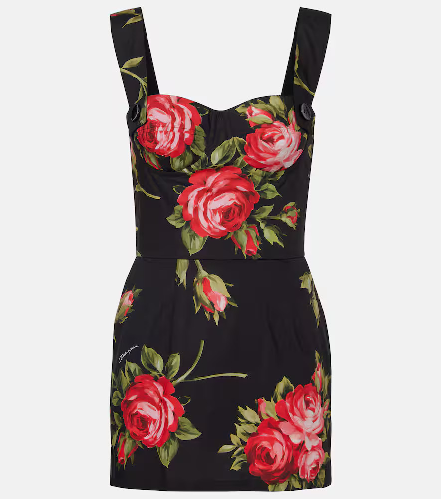 Dolce&Gabbana Floral cotton minidress | Mytheresa (US/CA)