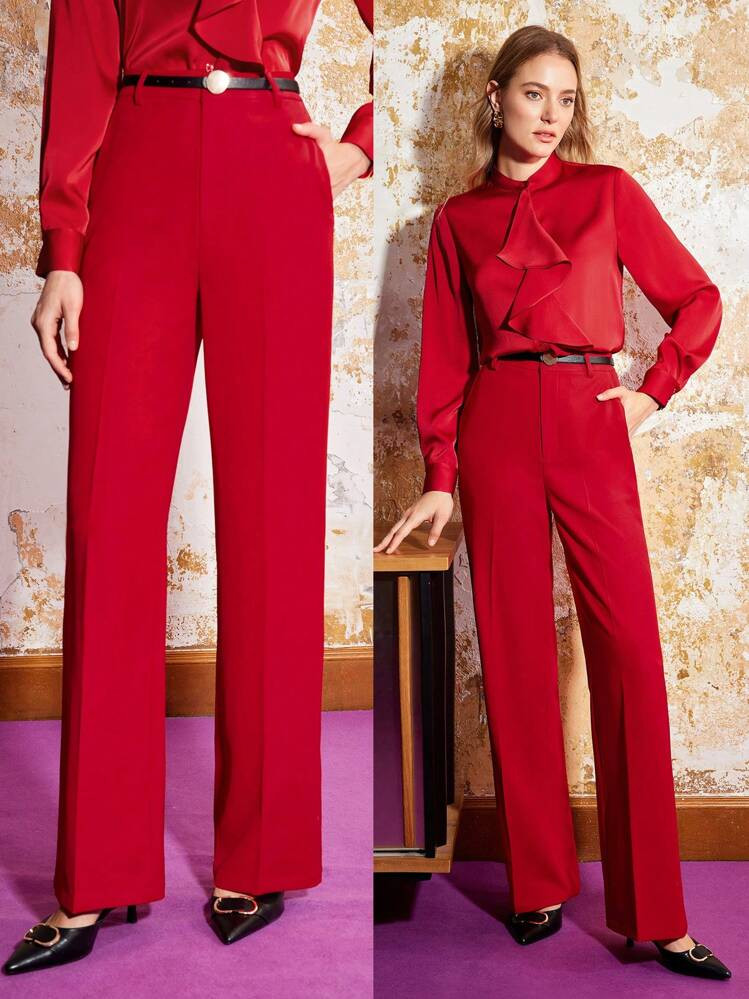 MOTF PREMIUM STRAIGHT-LEG SUIT PANTS | SHEIN