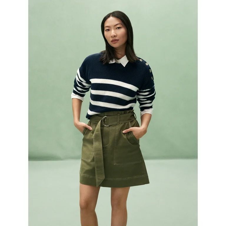 Free Assembly Women’s Paperbag Waist Mini Skirt, Sizes S-XXL | Walmart (US)