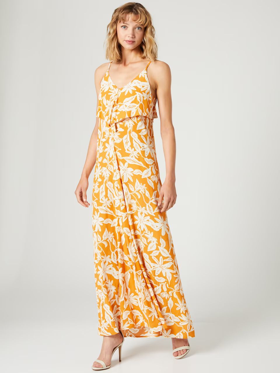 Guido Maria Kretschmer Collection Kleid 'Christina' in Orange, Weiß | ABOUT YOU (DE)