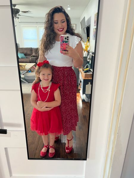 Mommy & Me Outfit of the day 😊 I’m a size medium top and the skirt runs big so I sized down to a small and bonus it has pockets! 

#LTKstyletip #LTKunder50 #LTKkids