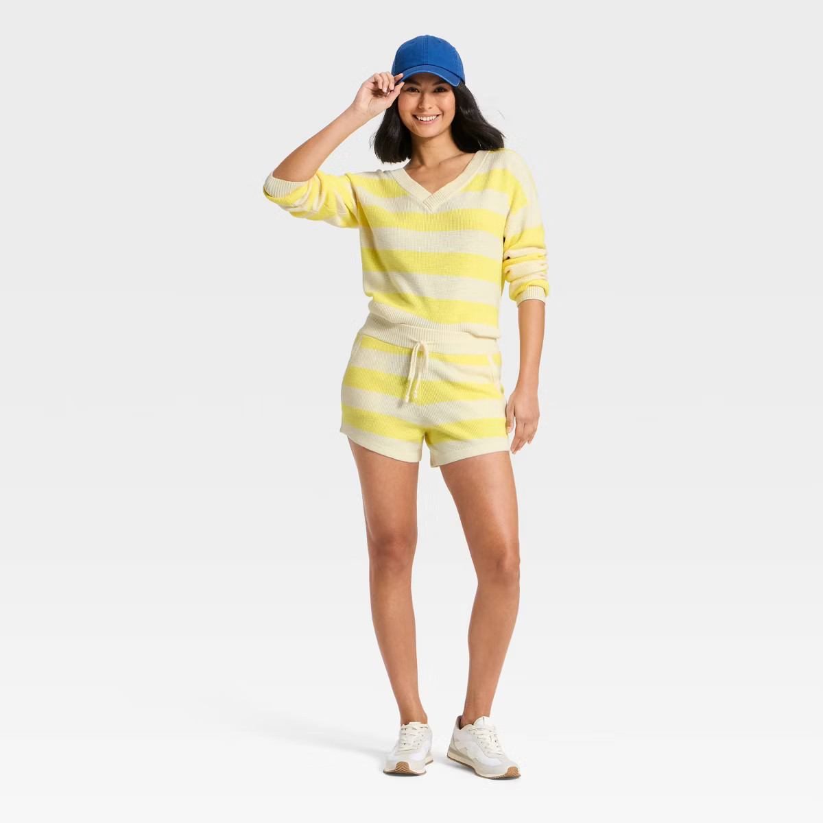 Women's Striped V-Neck Sweater Top - JoyLab™ | Target