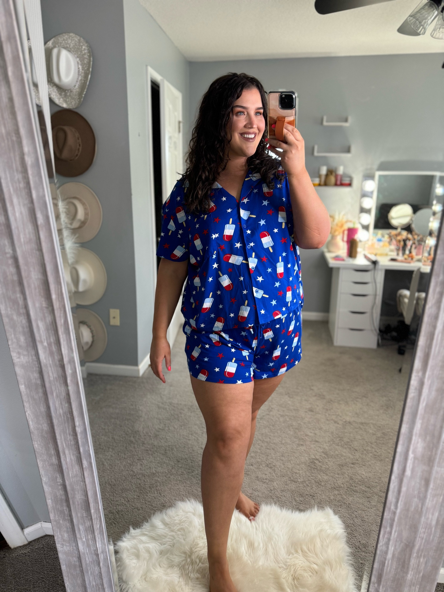 Patriotic popsicle pjs 🇺🇸🍦🧨 
Red, white + blue 4th of July inspired 

#LTKPlusSize #LTKStyleTip #LTKSeasonal