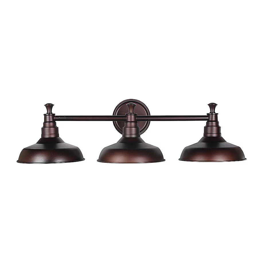 Design House Kimball 9-in 3-Light Bronze LED Rustic Vanity Light | Lowe's