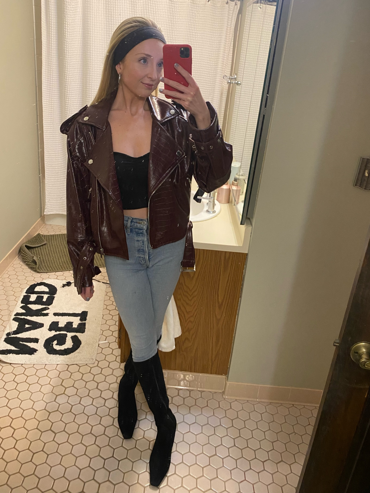 Winter Going Out Outfit - Valentines Outfit - Weworewhat Leather Jacket - Agolde Jeans - Weworewhat Glove Boots 

#LTKBeauty #LTKShoeCrush #LTKSeasonal