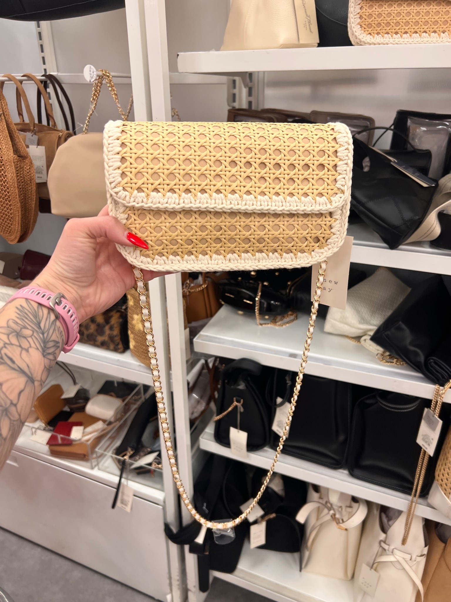 How cute is this little purse?! May need to go back for it. Perfect for spring and summer. 

Spring break, small purse, summer purse, spring bag, summer bag, target finds, Alicia Bice, does it come in pink blog  

#LTKTravel #LTKValentine #LTKSeasonal