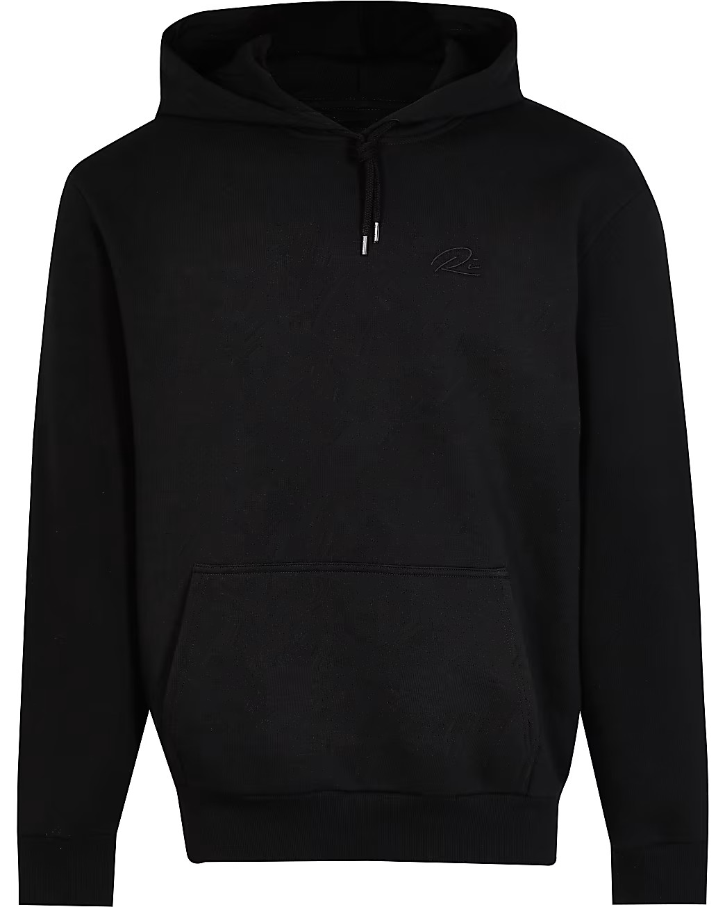 Black RI branded regular fit hoodie | River Island (UK & IE)