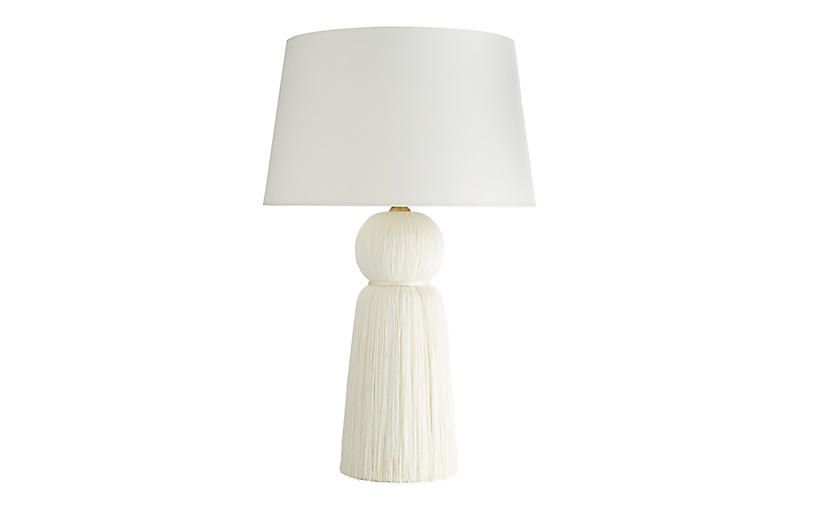 Tassel Table Lamp, Ivory | One Kings Lane