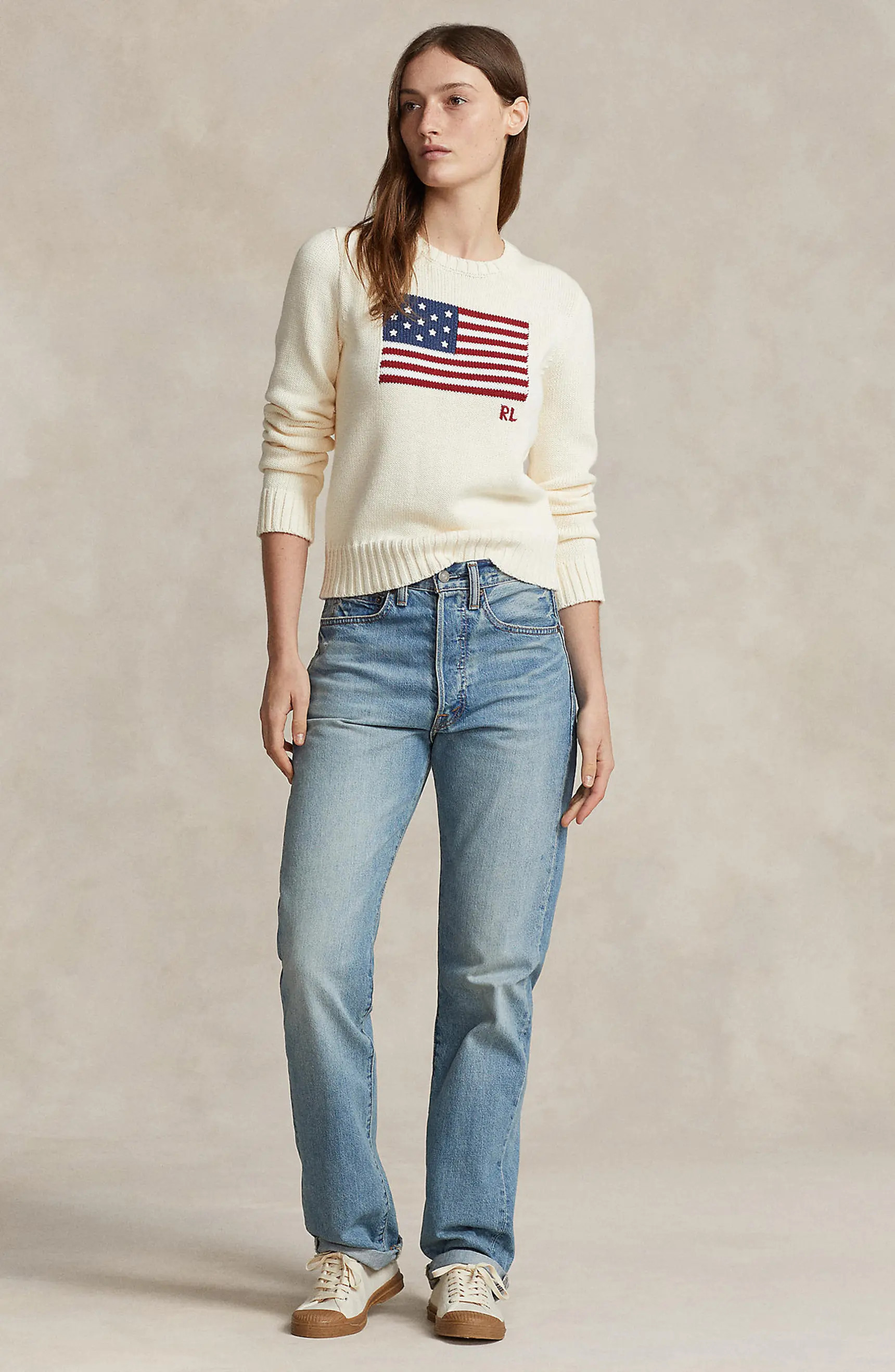 Polo Ralph Lauren Flag Crewneck Sweater | Nordstrom | Nordstrom