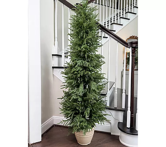 Simply Stunning 72" Real Touch Pine Slim Tree by Janine Graff | QVC