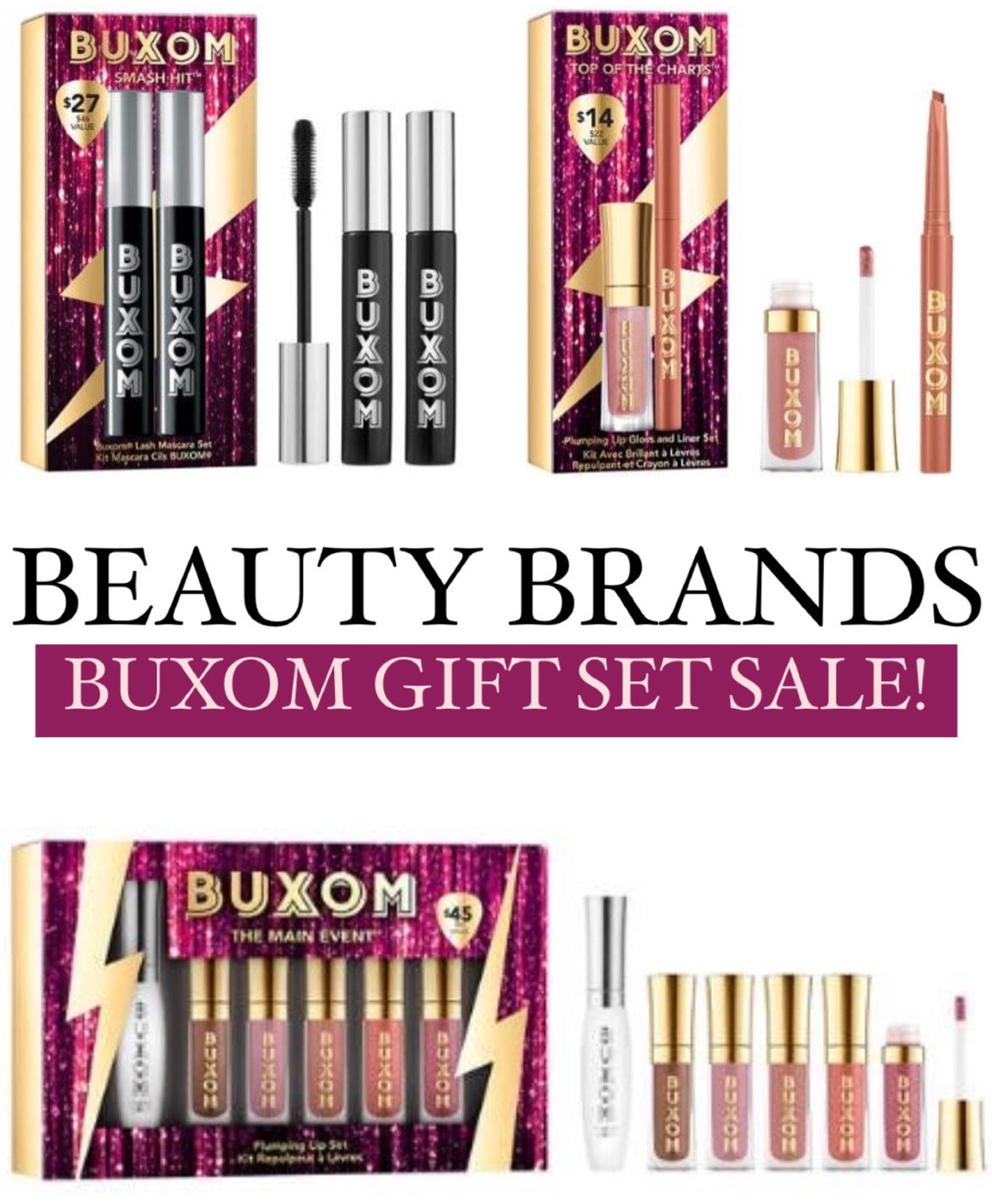 BUXOM Gift Sets on sale from Beauty Brands!

Lip gloss, lip plumping, stocking stuffer, mascara, beauty, lips, lipstick.

#BeautyBrands #Buxom #Sale #StockingStuffers

#LTKbeauty #LTKsalealert #LTKHoliday
