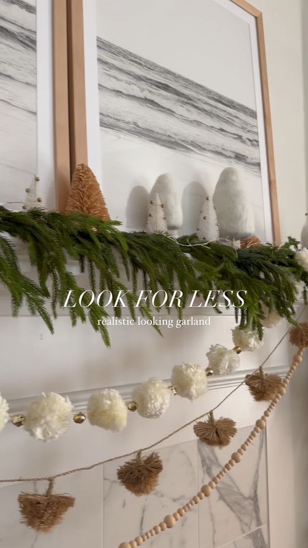 Realistic looking garland - super lush and less than the designer home store brands! I have 3 on my mantle (not stacked) - 2 to cover the flat mantle and one to hang down. Darker in person than it looks online! 
Holiday decor, Christmas decor 

#LTKSeasonal #LTKHoliday #LTKhome