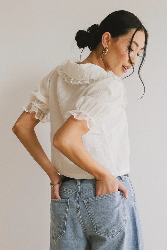 Sophia Lace Trim Blouse | Böhme US