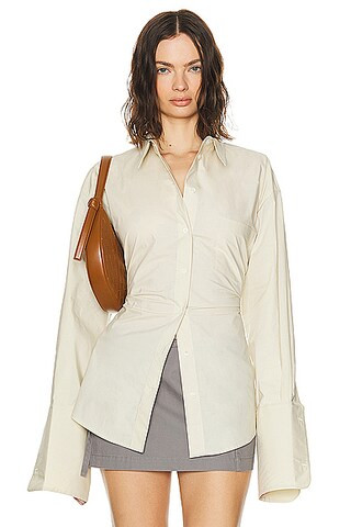 Poplin Lace Back Shirt | FWRD 