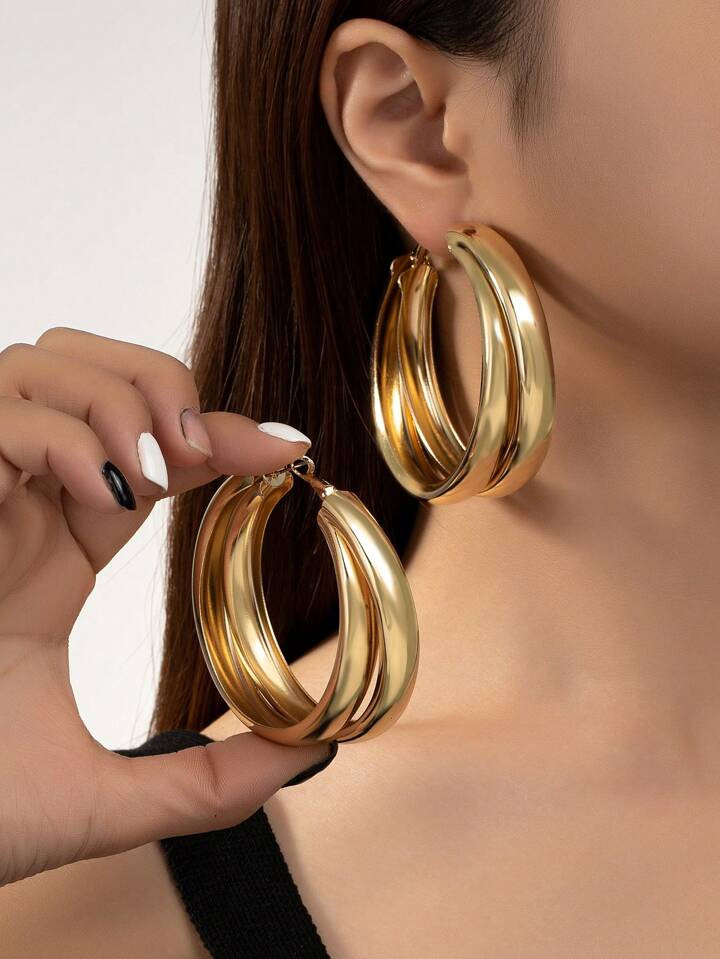 Fashionable Exaggerated High-Glossy Earrings | SHEIN