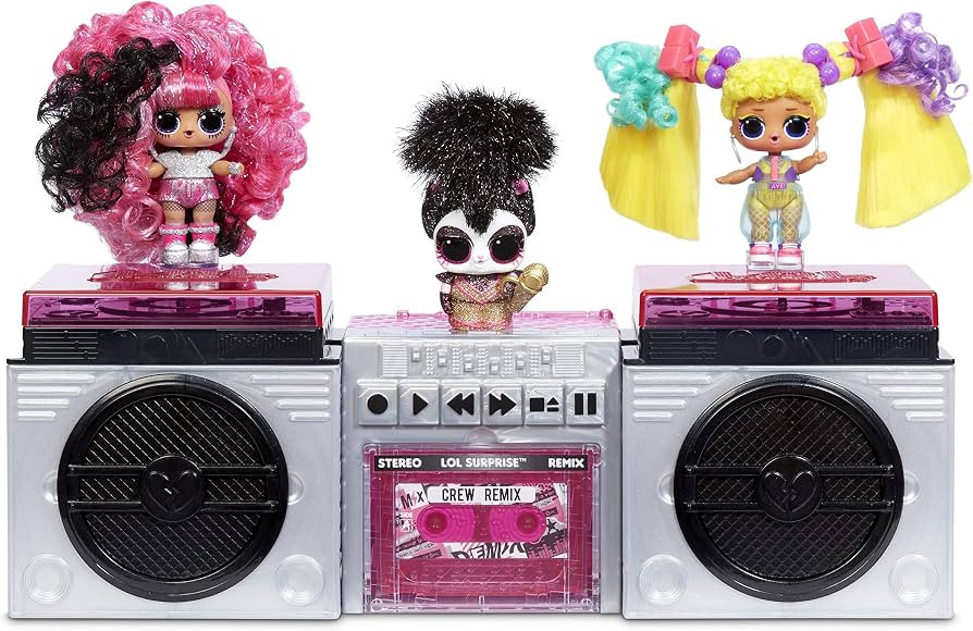 L.O.L. Surprise! LOL Surprise Remix Pets 9 Surprises, Real Hair Includes Music Cassette Tape with... | Amazon (US)