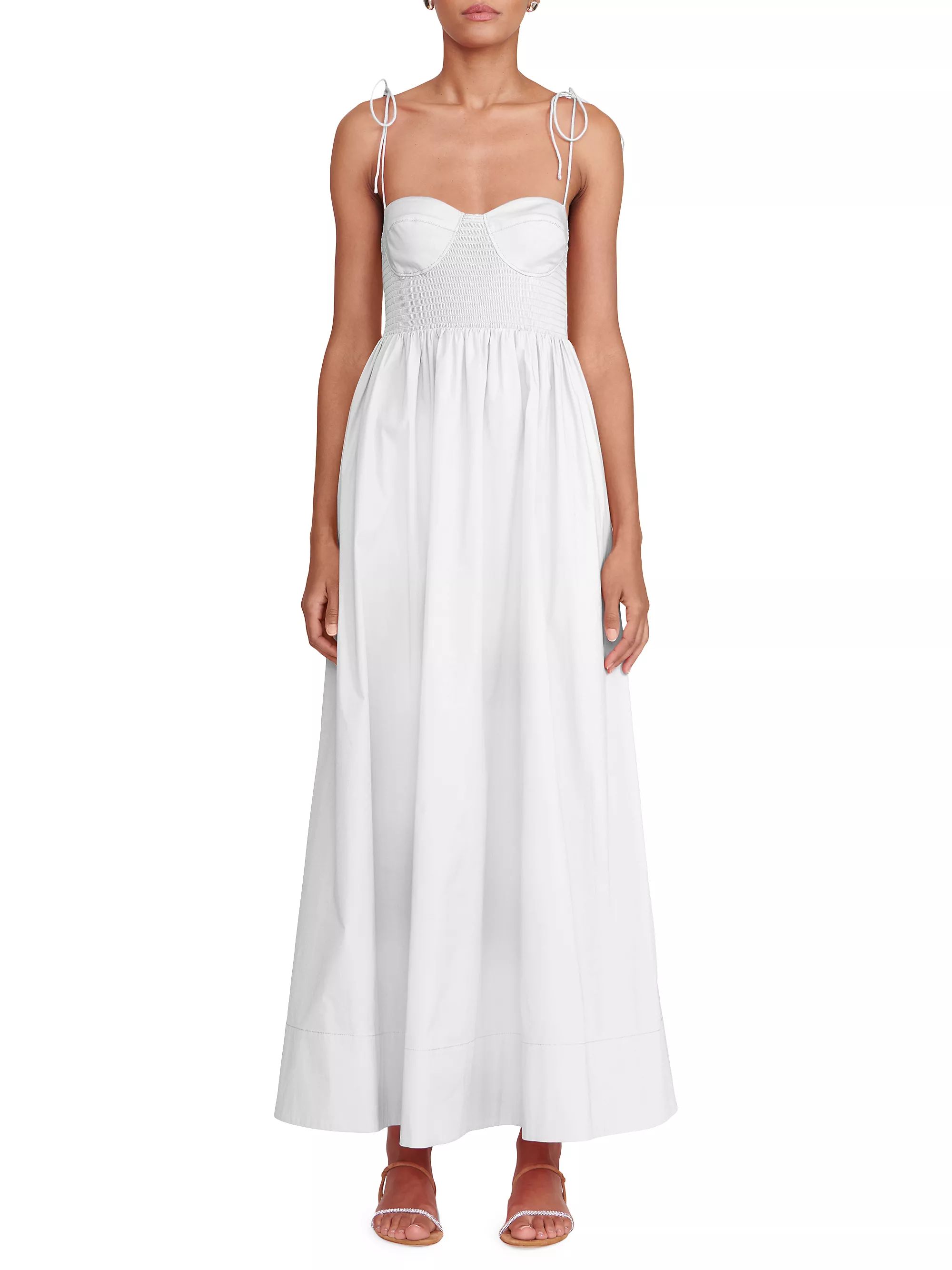 Landry Shoulder-Tie Smocked Maxi Dress | Saks Fifth Avenue