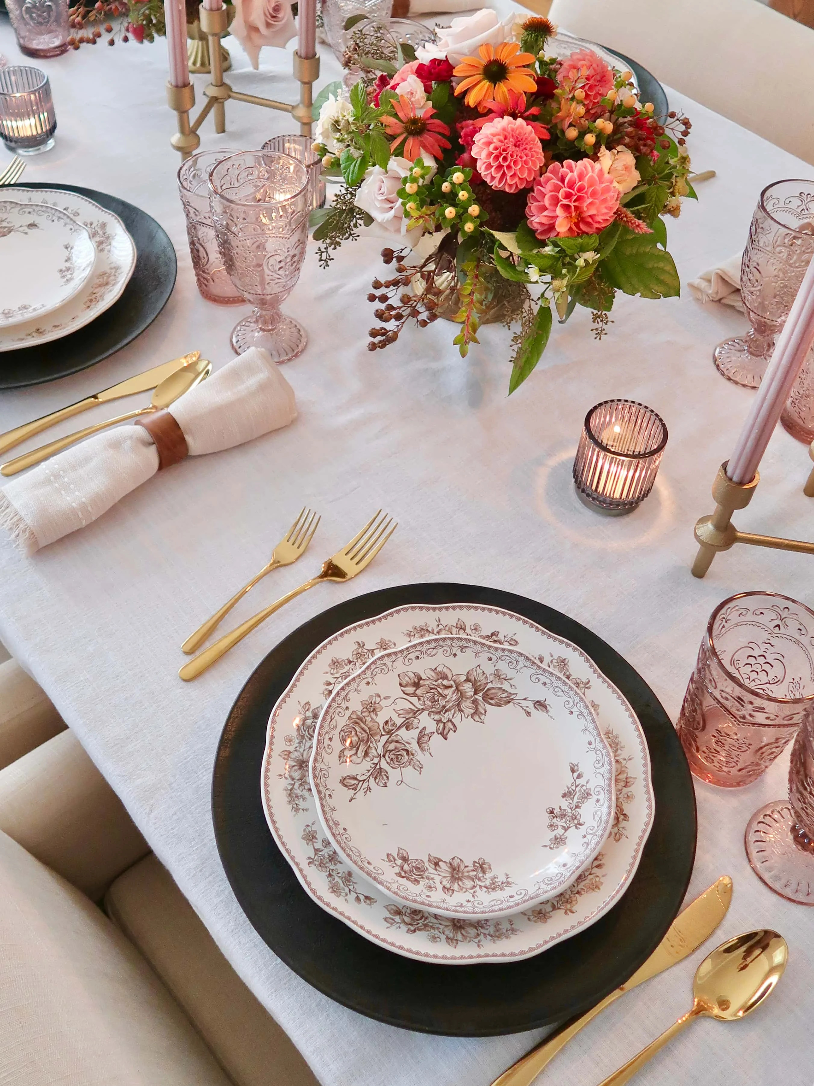 The Pioneer Woman Amelia Glass14.7-Ounce Rose Tea Goblets, Set of 4 | Walmart (US)