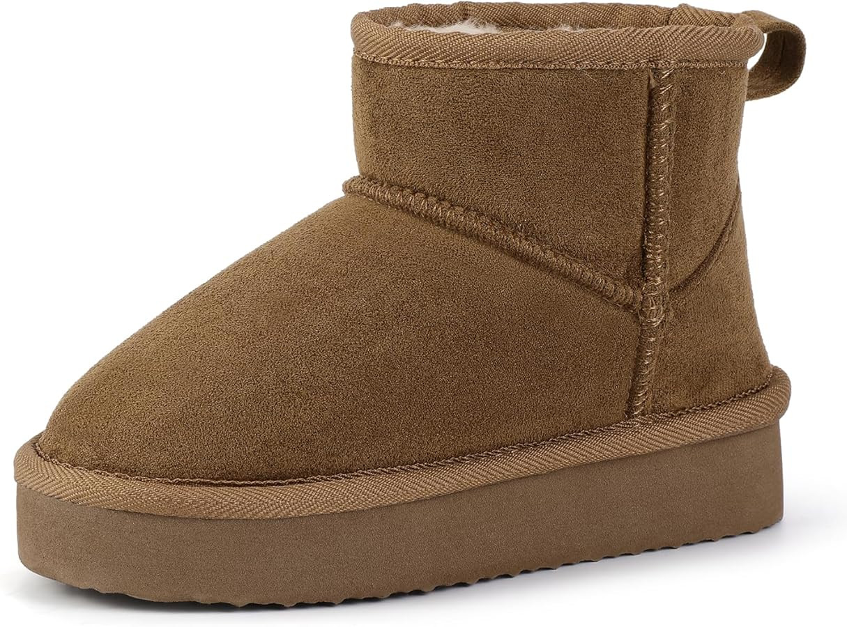 Hehainom Girls Boots Kids Snow Boots Winter Faux Fur Lined Warm Shoes Toddler Little Big Kid Ankl... | Amazon (US)