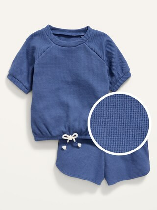 Thermal Cinched-Hem Top and Shorts Set for Toddler Girls | Old Navy (US)
