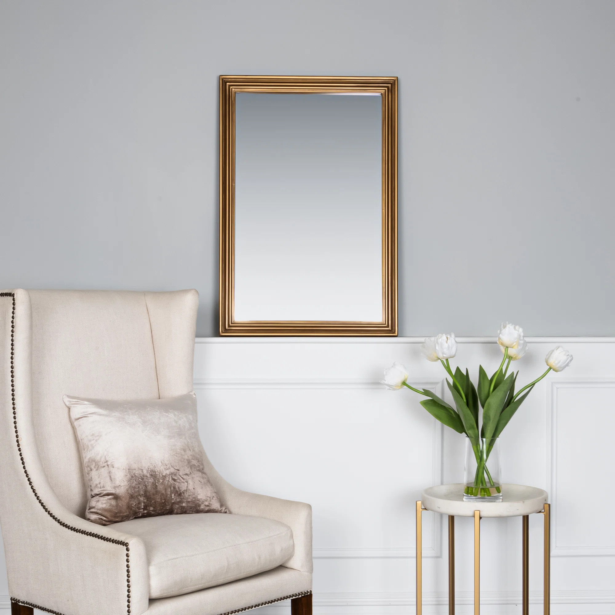 Latosha Solid Wood Rectangle Wall Mirror | Wayfair North America