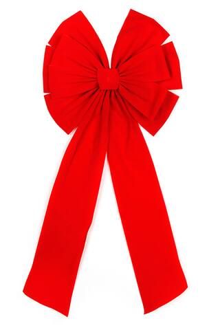 Darice® Tied 10-Loop Red Velvet Christmas Bow - 14.5 X 29 Inches | 12 Pack | Michaels® | Michaels Stores
