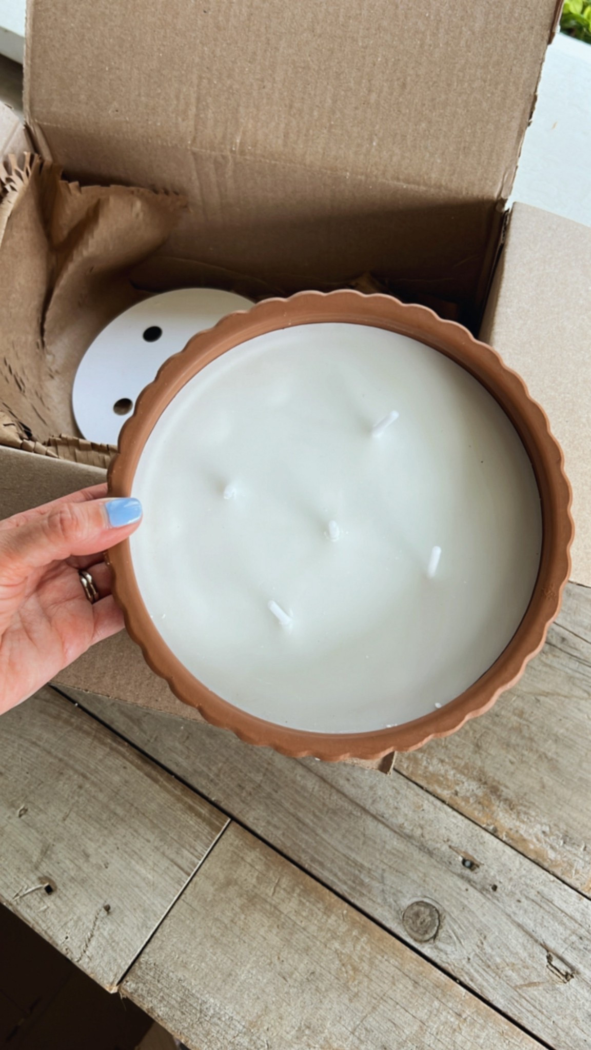 Latest outdoor find is this 5 wick citronella candle 🤍

#LTKHome #LTKSeasonal